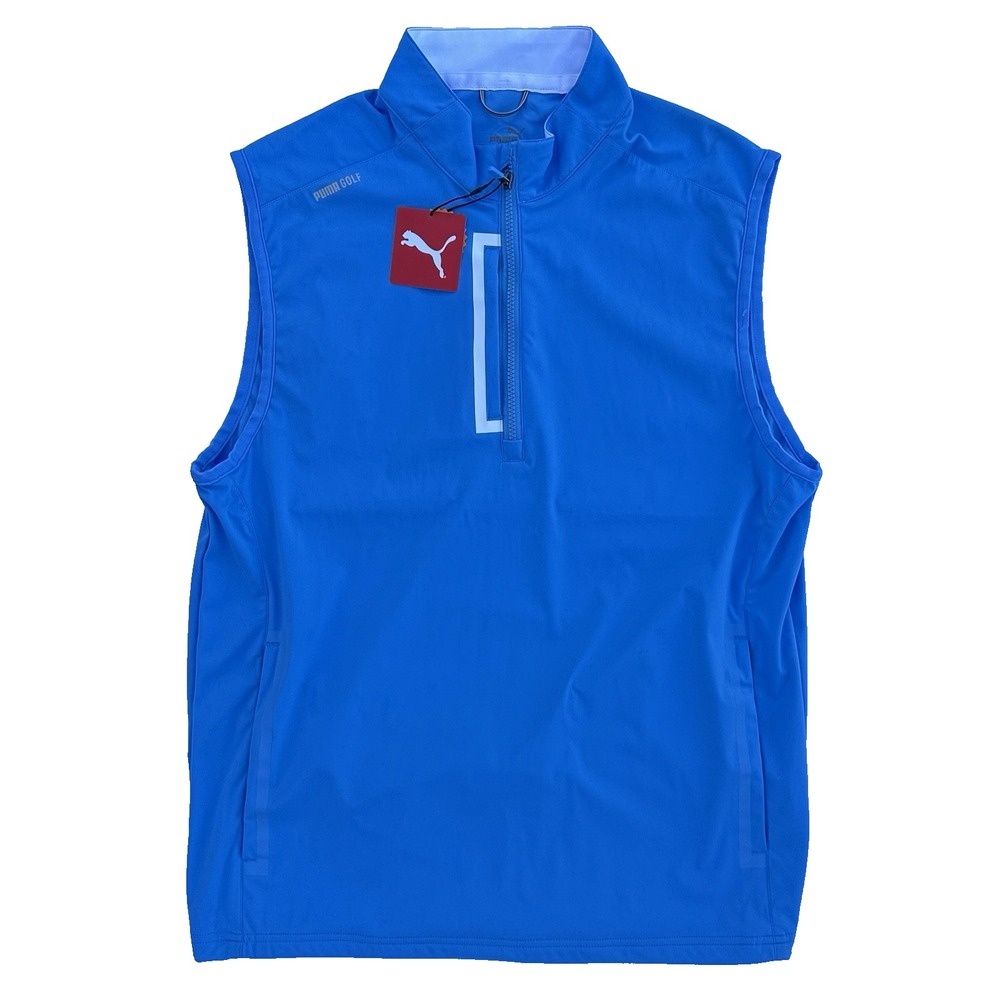 Puma Performance Golf Vest Baby Blue Mens Size Large L Lightweight NWT